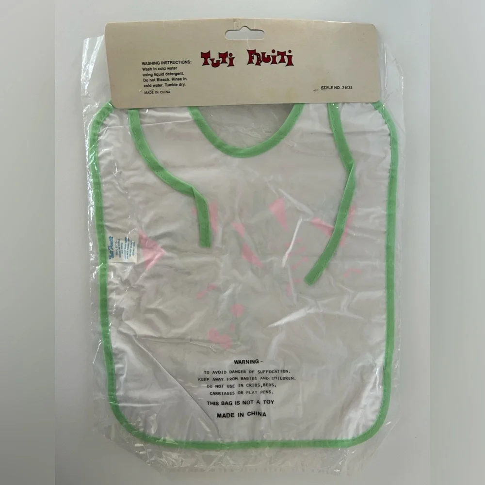 🦋 5/$25 - Tuti Fruiti Baby Bib Vintage - NWT - Teddy Bear Flying Kites